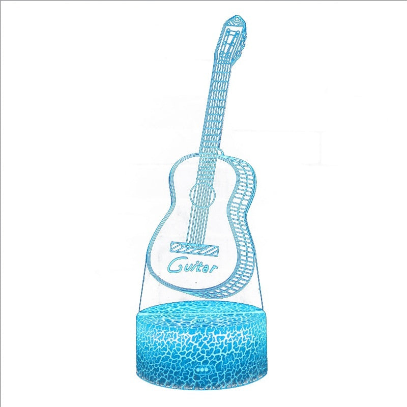 Electric Guitar Violin Series 3D Table Lamp