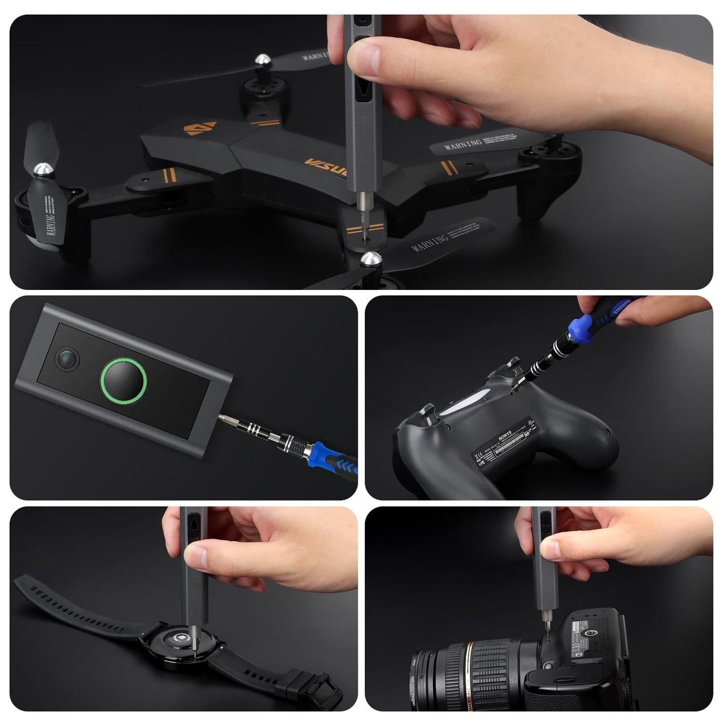 STREBITO Mini Electric Screwdriver, 144-Piece Electric Precision Screwdriver ...