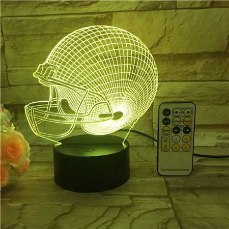Rugby Hat 3D Lamp