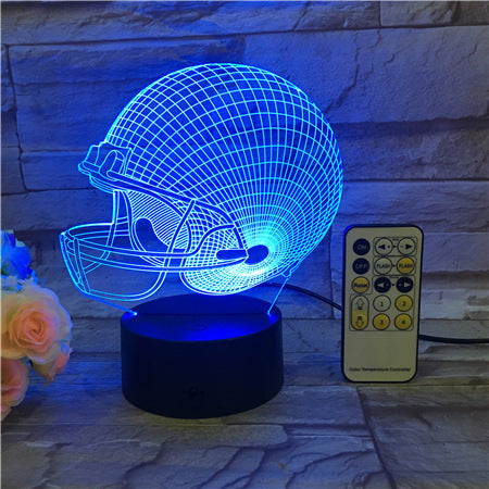 Rugby Hat 3D Lamp