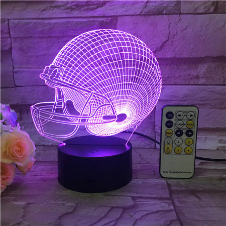Rugby Hat 3D Lamp