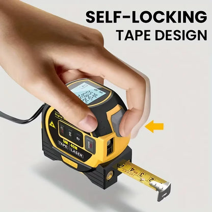 Revolutionary 3-In-1 Laser Tape Measure: High Precision 40/60M Infrared Distance Measuring Tool for Accurate Measurements