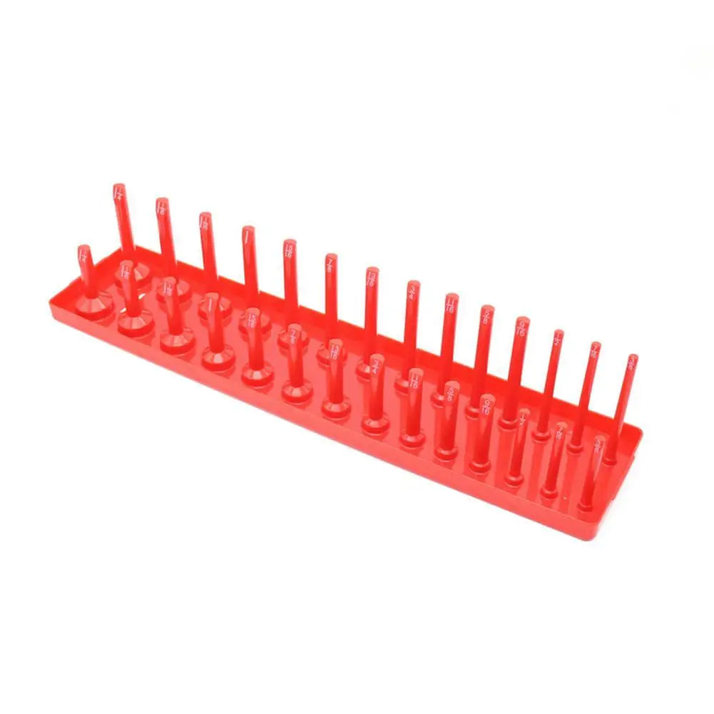 3Pcs Black/Red Socket Organizer Tray For 1/2" 3/8" 1/4" Socket Holder Home Sleeve Storage Rack Garage Tray Tool