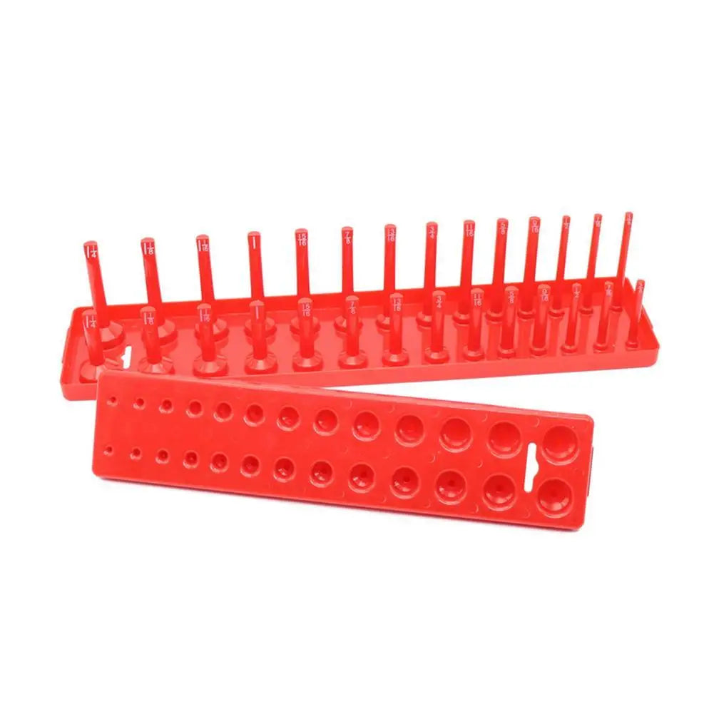 3Pcs Black/Red Socket Organizer Tray For 1/2" 3/8" 1/4" Socket Holder Home Sleeve Storage Rack Garage Tray Tool