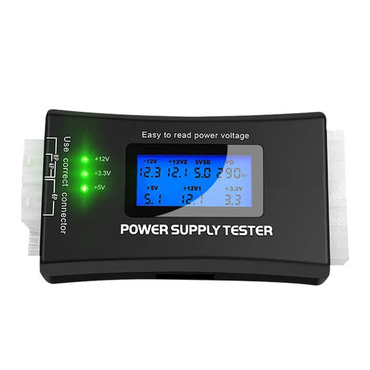 Multifunction Computer Digital LCD Power Supply Tester 20 24 Pin Sata LCD PSU HD ATX BTX Voltage Test Source