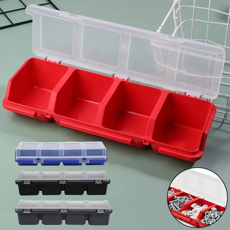 Multi-Compartment Organizer Box for Screws Small Parts Durable Plastic Hardware/Jewelry Storage Case Screw Organizer Tools Box
