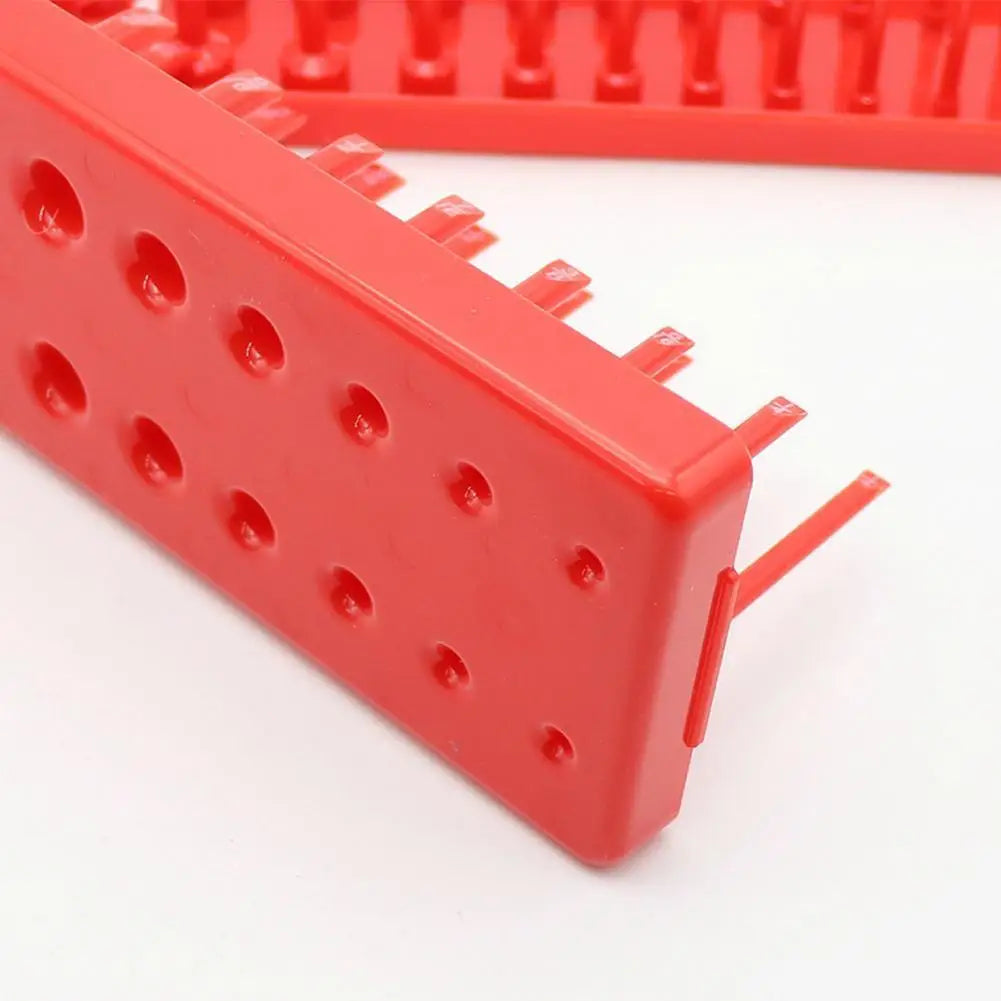 3Pcs Black/Red Socket Organizer Tray For 1/2" 3/8" 1/4" Socket Holder Home Sleeve Storage Rack Garage Tray Tool