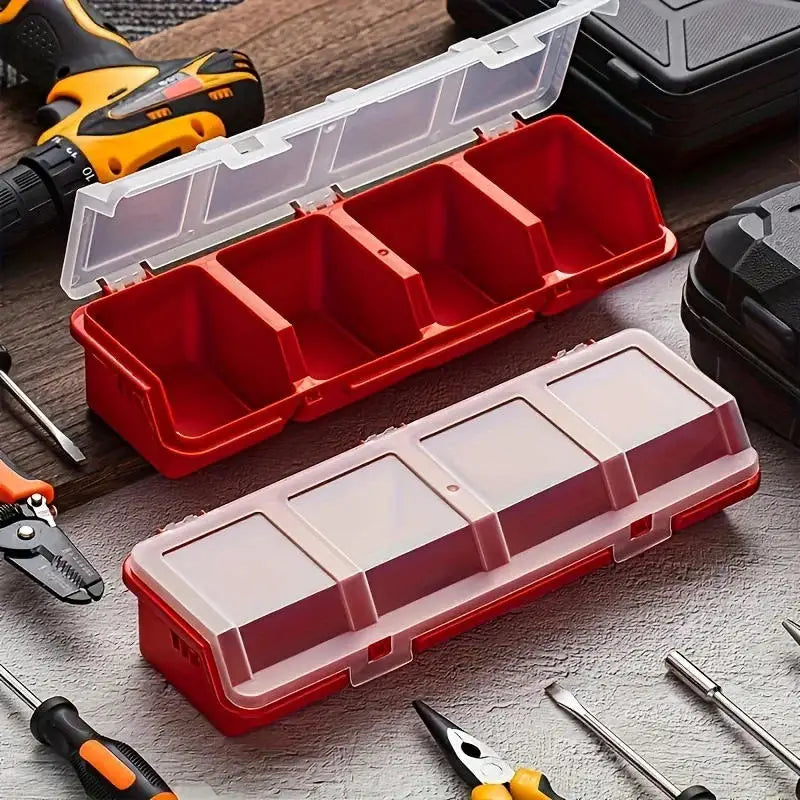 Multi-Compartment Organizer Box for Screws Small Parts Durable Plastic Hardware/Jewelry Storage Case Screw Organizer Tools Box