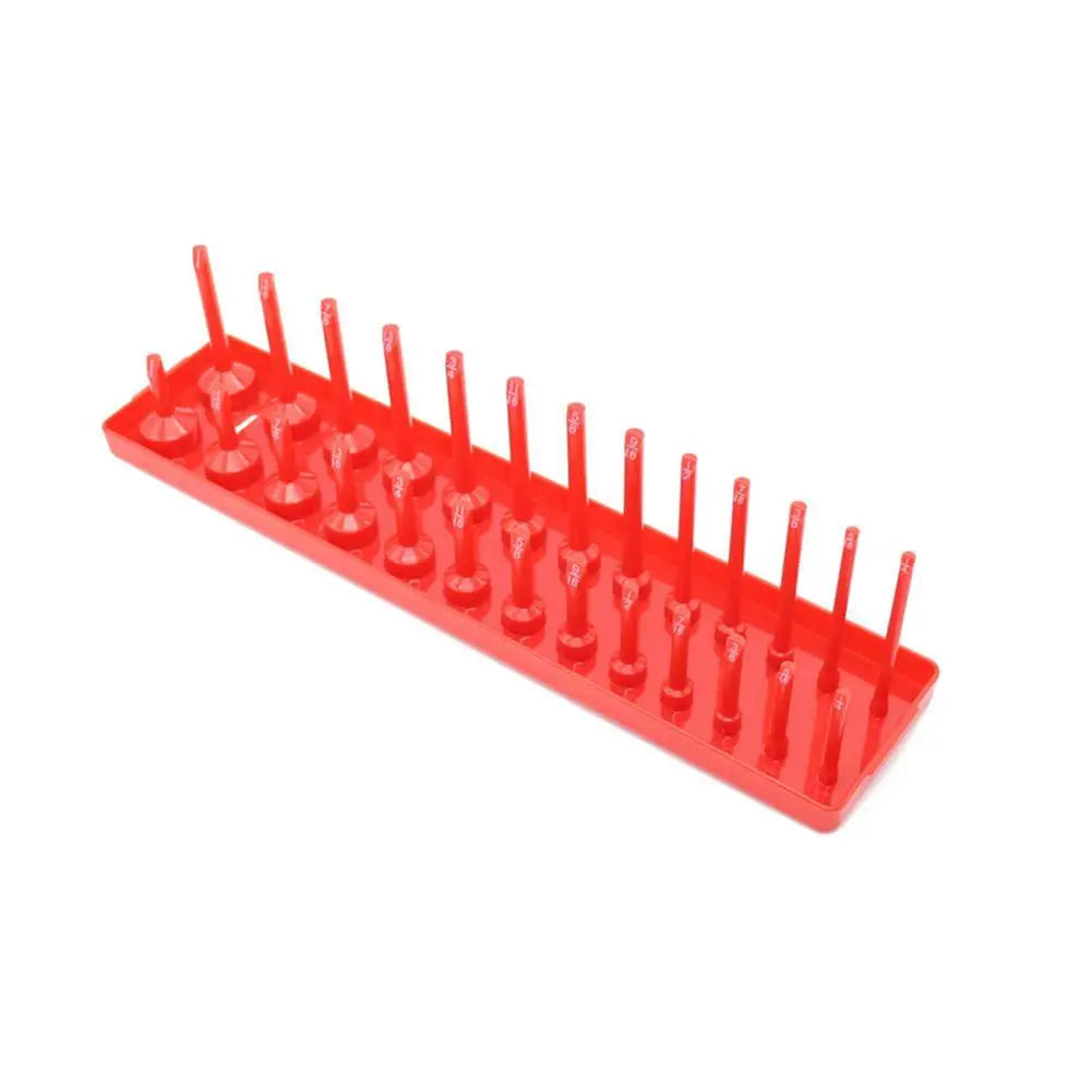 3Pcs Black/Red Socket Organizer Tray For 1/2" 3/8" 1/4" Socket Holder Home Sleeve Storage Rack Garage Tray Tool
