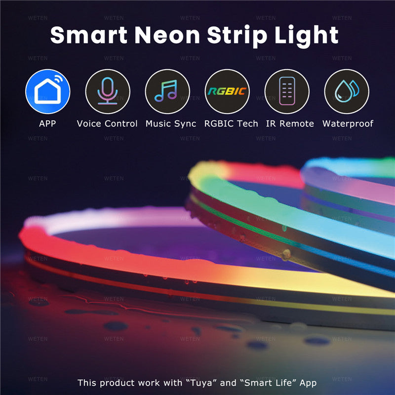 12V LED Flexible Neon Light Strip With Full Color Flowing Light