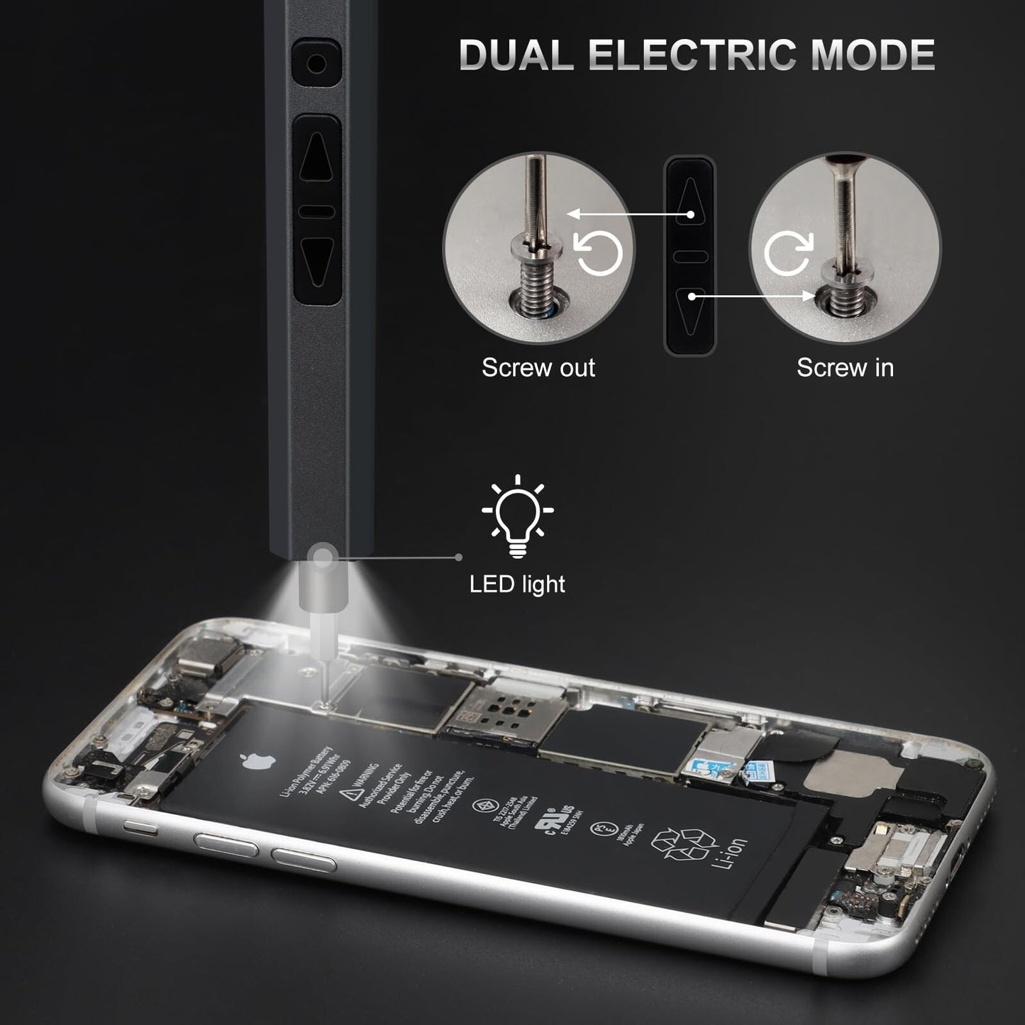 STREBITO Mini Electric Screwdriver, 144-Piece Electric Precision Screwdriver ...