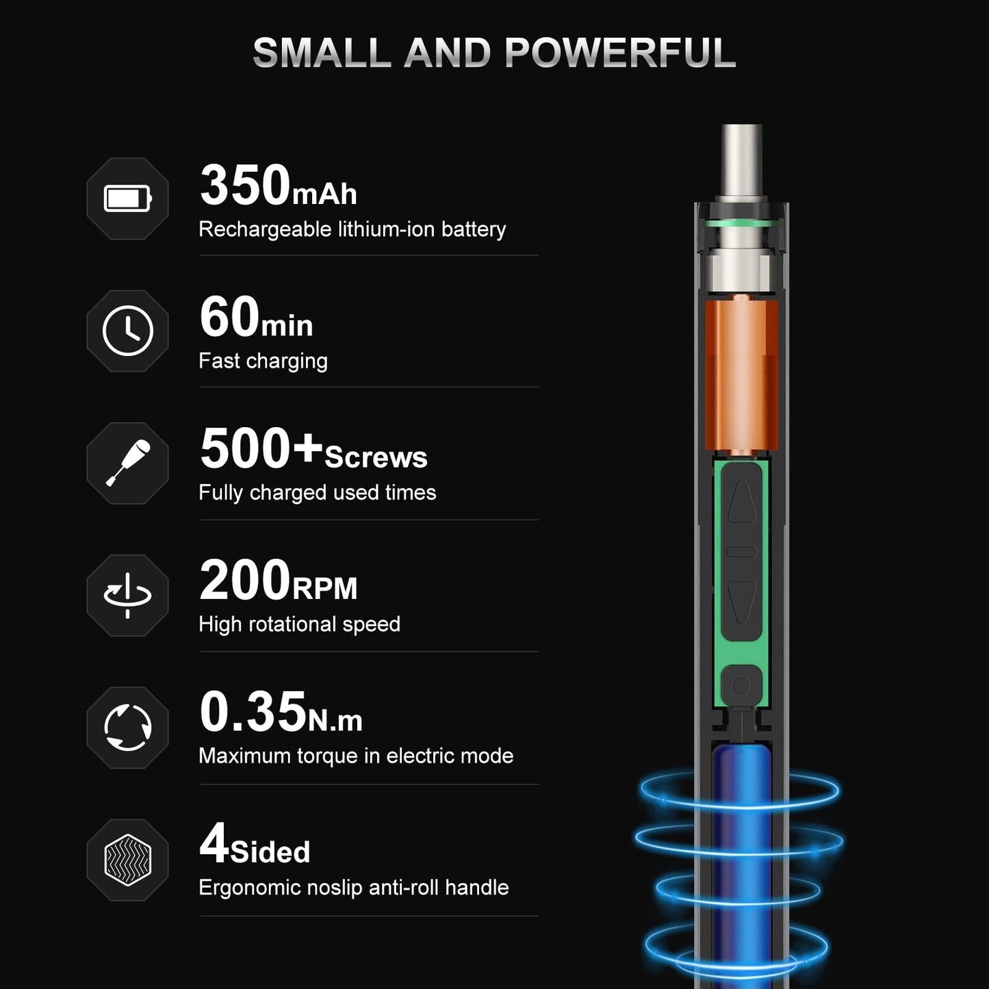 STREBITO Mini Electric Screwdriver, 144-Piece Electric Precision Screwdriver ...