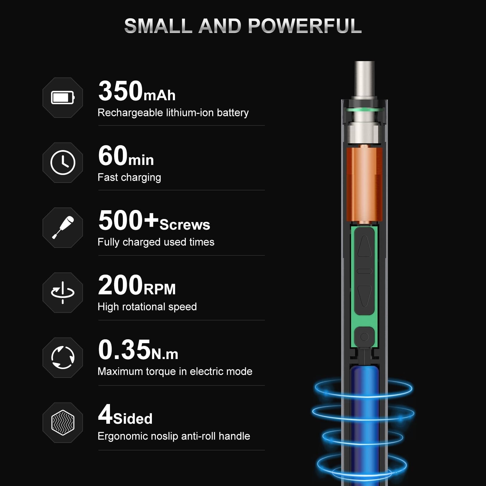 STREBITO Mini Electric Screwdriver, 144-Piece Electric Precision Screwdriver ...
